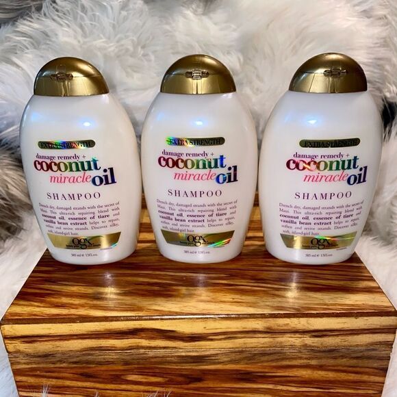 BL Ogx Shampoo Coconut Miracle Oil 13 oz X-Strength - THREE PACK - Picture 1 of 3